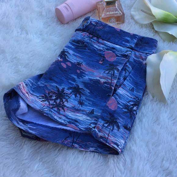 J. Crew Pants - Hawaiian Sunset Beach Print Chino Shorts
